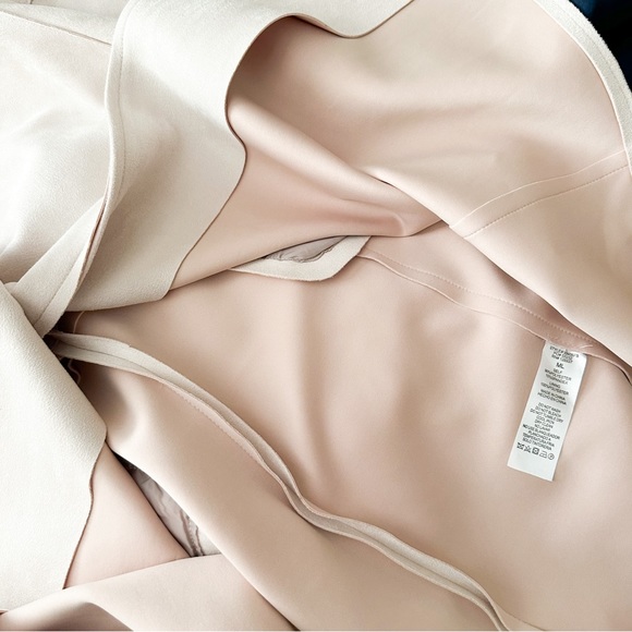 New! BLVD Longline Suede Coat - Light Beige / Cream - Size Medium - Picture 8 of 8